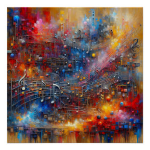 POSTER MUSIQUE ET COULEUR