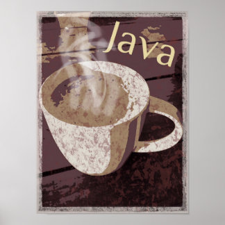 Poster Musique Java rustique à vapeur