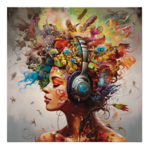 Poster Musique me nourrit