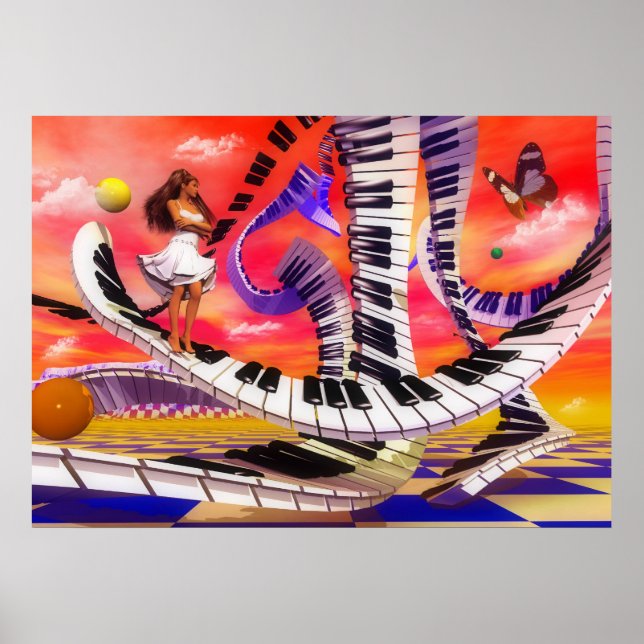 Poster musique, musique, instrument, musique, notes (Devant)