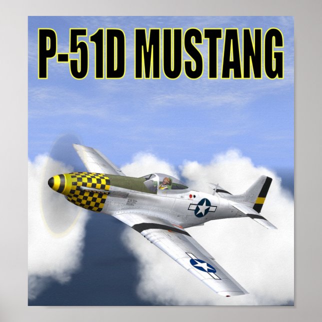POSTER MUSTANG P-51D (Devant)