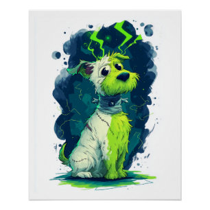 Poster Mutt Monstre - Chien Mignon d'Halloween