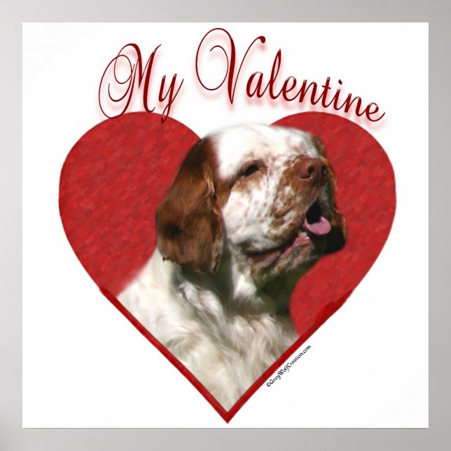 Poster My Clumber Spaniel Valentine (Devant)