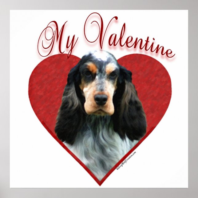 Poster My English Cocker Spaniel Valentine (Devant)