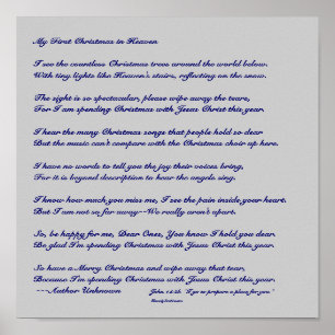 Poster My First Christmas in Heaven