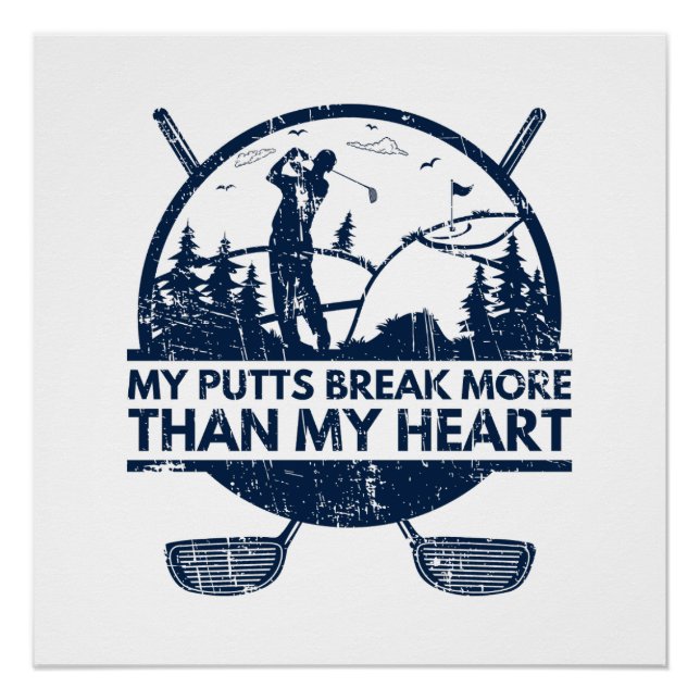 Poster My Putts Bref Plus Drôle Cadeaux De Golf (Devant)