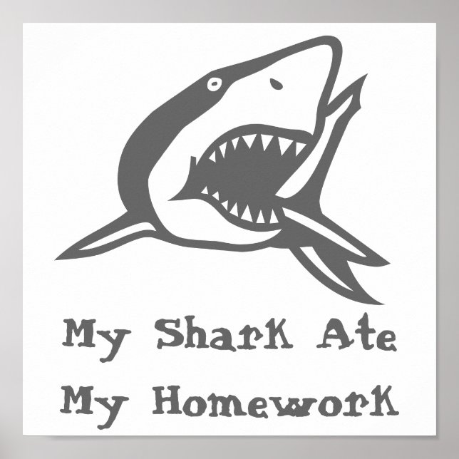 Poster  My Shark Ate My Homework (Devant)