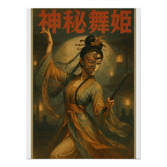 Poster Mystérieuse danseuse de Chine ancienne (Devant)