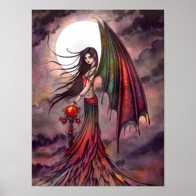 Poster Mystic Automne Vampire Imaginaire Fairy Halloween  (Devant)