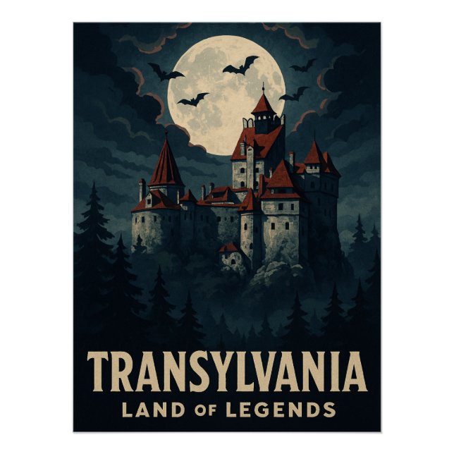 Poster Mystic Transylvania - Château de Dracula (Devant)