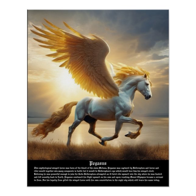 Poster Mythologie du Pégase (Devant)