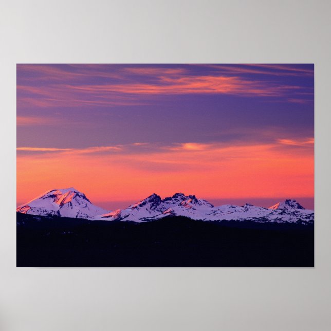 Poster NA, États-Unis, Oregon, Montagnes des Trois Soeurs (Devant)