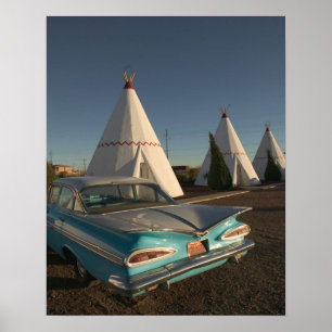 Poster NA, USA, Arizona, Holbrook Route 66, Wigwam