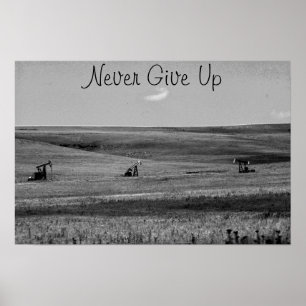 Poster N'abandonnez jamais l'affiche de motivation