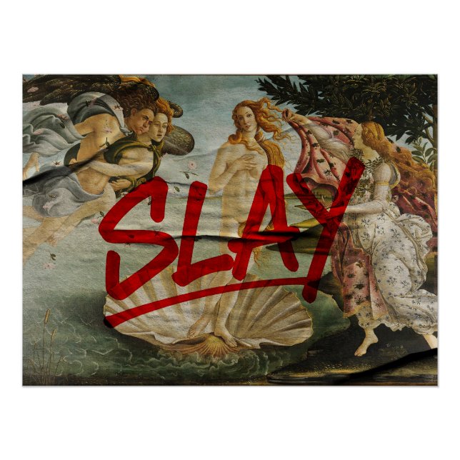 Poster Naissance de Vénus × SLAY – Édition Marqueur Rouge (Devant)