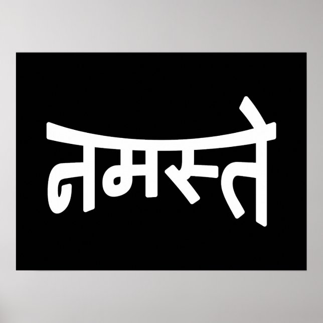 Poster Namaste (न म स् ते) - Script Devanagari (Devant)