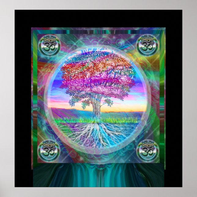 Poster Namaste Tree of Life (Devant)