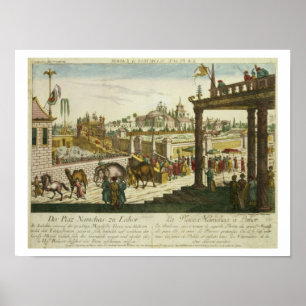 Poster Namchas Place à Lahore, montrant le trône d'or