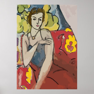 Poster Nancy En Red Chair