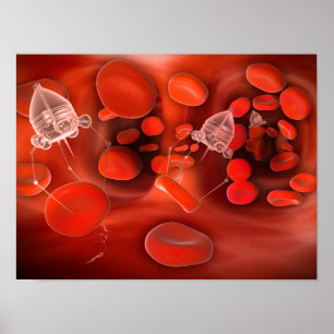 Poster Nanobots Médicales Dans Le Bloodstream