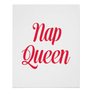 Poster Nap Queen rose cerisier rouge