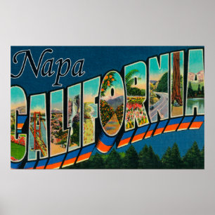 Poster Napa, lettre ScenesNapa, CA de CaliforniaLarge