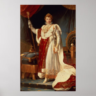 Poster Napoléon dans Coronation Robes, vers 1804