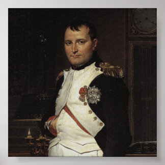 Poster Napoléon dans son étude par Jacques Louis David