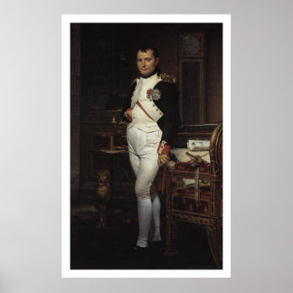 Poster Napoléon dans son étude par Jacques Louis David