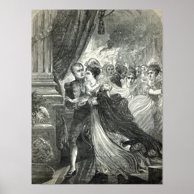 Poster Napoléon et Marie-Louise s'échappent du (Devant)