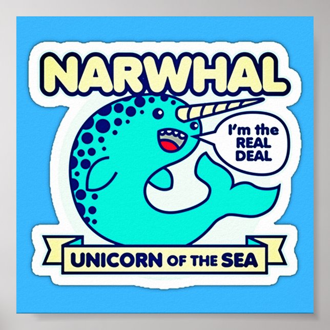 Poster Narwhal (Devant)