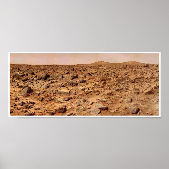 Poster NASA Mars paysage Twin Peaks (Devant)