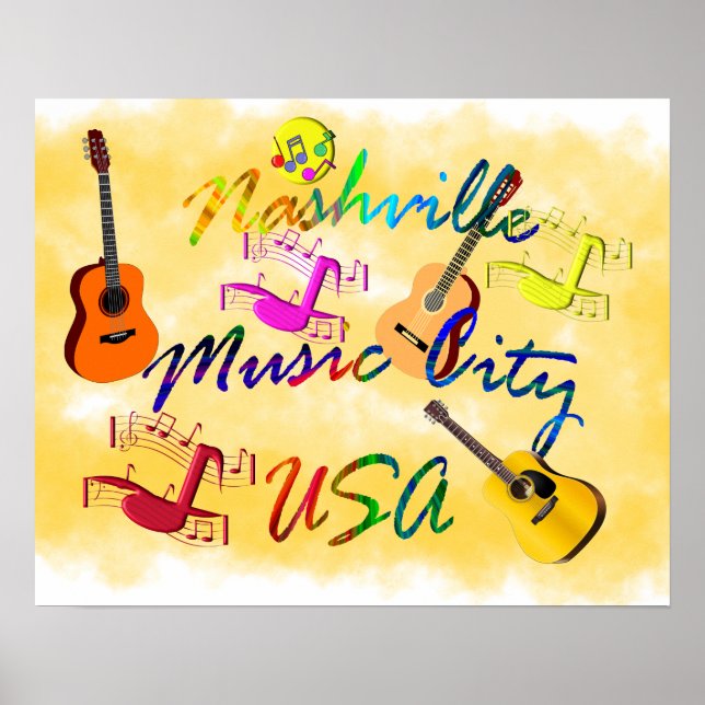 Poster Nashville - Music City USA (Devant)