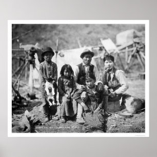 Poster Natives Rivière du cuivre Alaska 1904