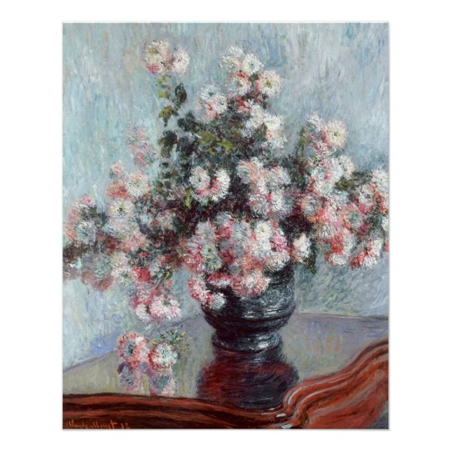 Poster Nature morte florale impressionniste (Devant)