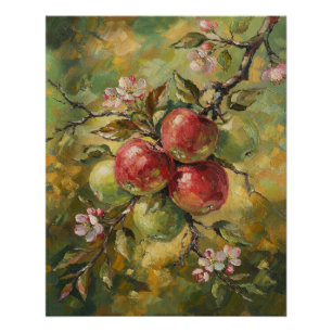 Poster Nature morte vintage Apple