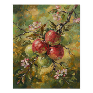 Poster Nature morte vintage Apple