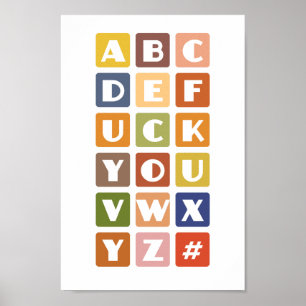 Poster Naughty Alphabets