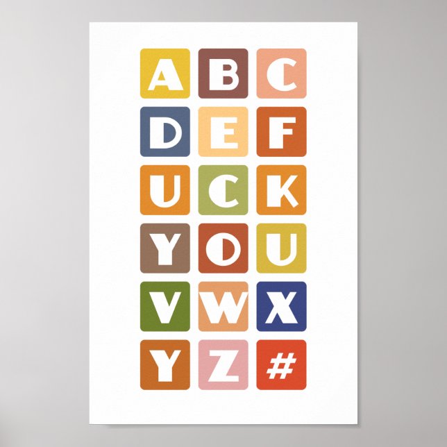 Poster Naughty Alphabets (Devant)