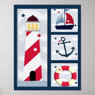 Poster Nautical Sailing Design