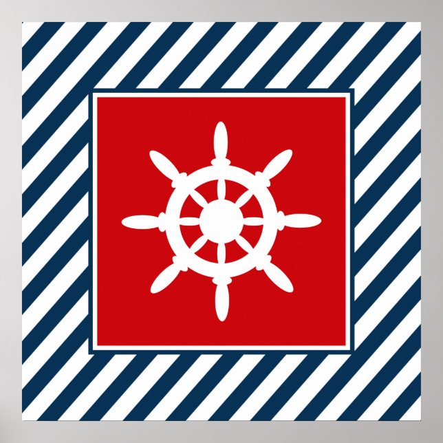 Poster Nautical themed design (Devant)