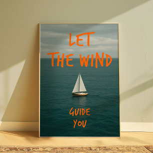 Poster Nautique Inspirationnel, Art Motivationnel