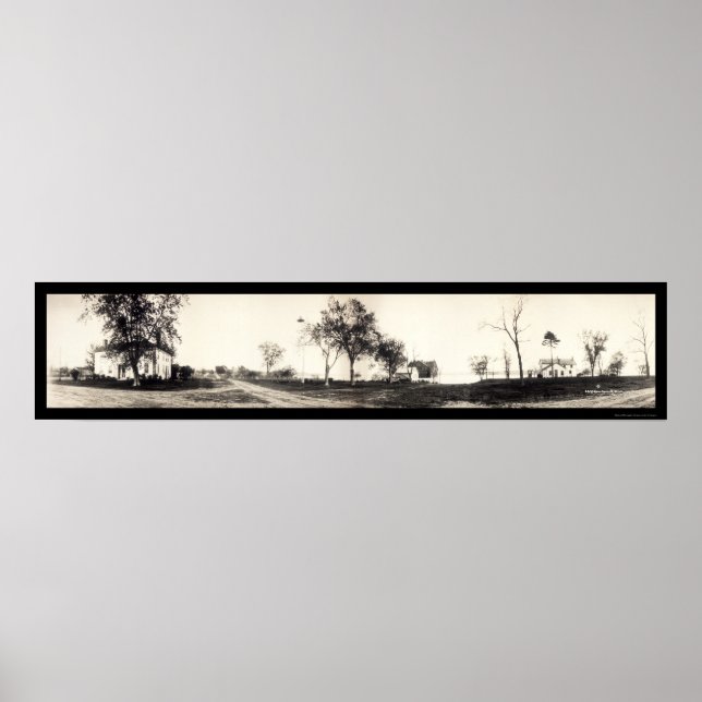 Poster Nauvoo Mormon Maisons Photo 1925 (Devant)