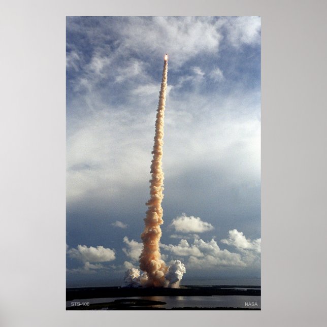 Poster Navette spatiale STS-106 en vol (Devant)