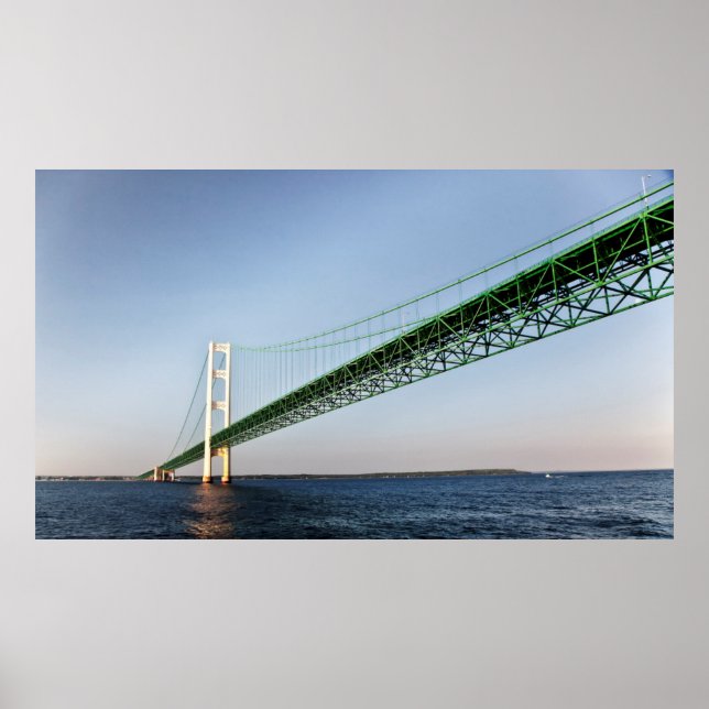 Poster Navigation sous le pont Mackinac (Devant)