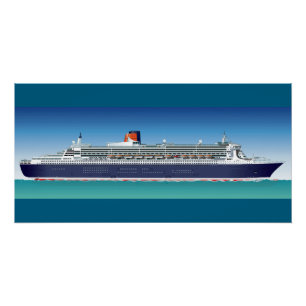 Poster Navire de croisière très détaillé
