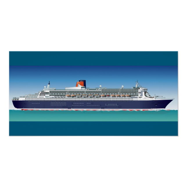 Poster Navire de croisière très détaillé (Devant)