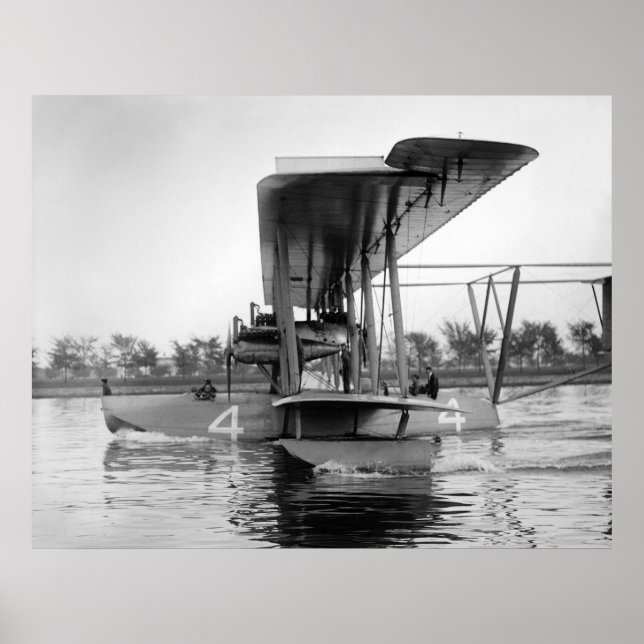 Poster Navy Curtiss NC-4 Bateau volant, 1918 (Devant)