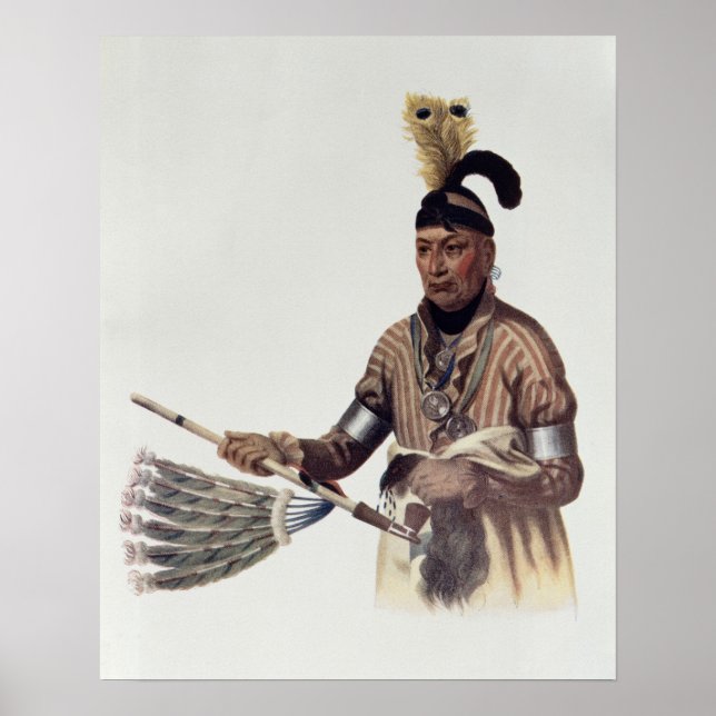 Poster Naw-Kaw or 'Wood', a Winnebago Chief (Devant)