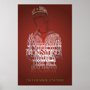 Poster Ne criez jamais jamais perdu à l'affiche de mer